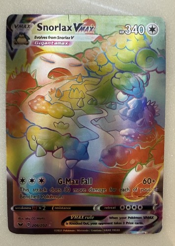 Snorlax vmax rainbow rare - rainbow,