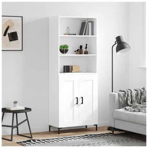 Credenza bianca 5x34x180 cm - bianca,