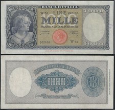 1947 Italia Lire 1.000 Bust of