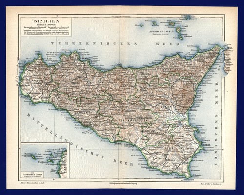 Mappa sicilia 1897 palermo - mappa,