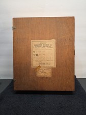 Set pesi farmacia/laboratorio Christian Becker vintage scatola vuota in legno 