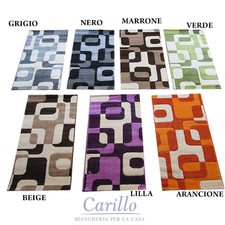 TAPPETO SCENDILETTO PASSATOIA ARREDO MODERNO FREEZE QUADRO 3D 135x190 cm G077