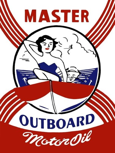 Master outboard boat motor - motor, oil