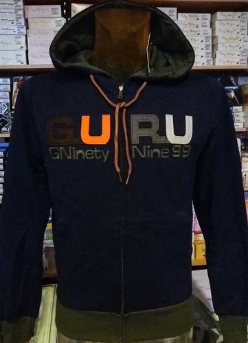 Felpa uomo guru - aperta, con