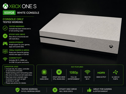 Microsoft xbox one 500gb - xbox, s