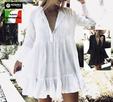 Vestito Mini Donna a Camicia Copricostume Woman Mini Shirt Dress Cover up 110442