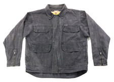 harley davidson denim jean jacket vest M L black convertible Road King zip snap