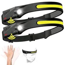 Lampada Frontale LED Ricaricabile USB Torcia da Testa Luce Pesca Caccia Potente