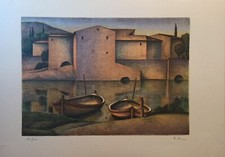 Roberto Masi serigrafia a colori  La Toscana 50×70 firmata numerata 117|125