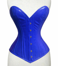 Corsetto Overbust Satinato Blu