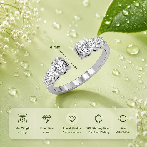 925 sterling silver adjustable - silver,