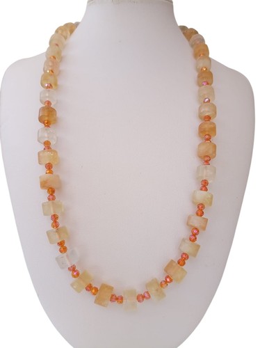 Collana con quarzo citrino