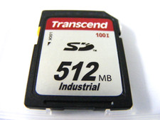 512 MB Secure Digital Card Industrial 100I (scheda SD 512 MB) TRANSCEND nuova