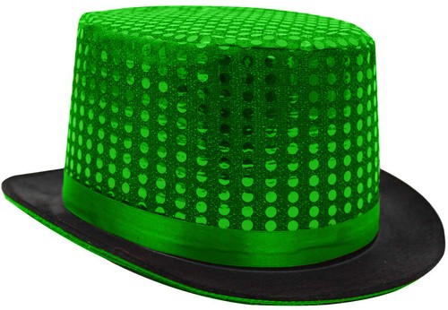 Cappello top paillettes - paillettes, verde