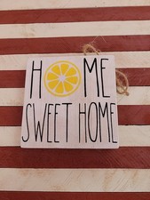 Insegna in legno Home Sweet Home decorazione casa 5,5x5,5"