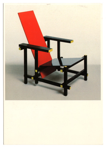 Sedia rossa blu rietveld - rossa, di