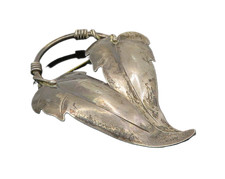 Spilla ALBINO MANCA argento sterling 925 vintage foglie floreali BP8439