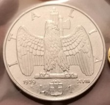 1 Lira 1939 XVIII Impero