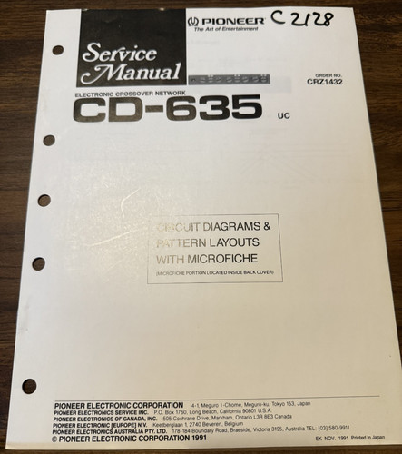 Pioneer 635 crossover - pioneer, cd-635
