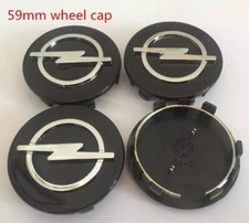  4 TAPPI COPRIMOZZO COMPATIBILI OPEL corsa astra agila adam mokka 58 MM NERO 
