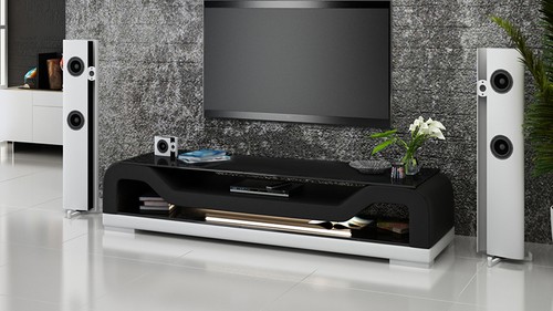 Credenza rtv pelle vetro - pelle,