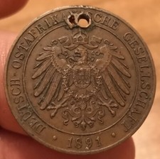 Coin 1 Pesa 1890, German East