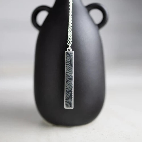 Collana barra verticale palma - collana,