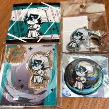 BLEACH Ulquiorra supporto acrilico + portachiavi + distintivo ologramma come nuovo le