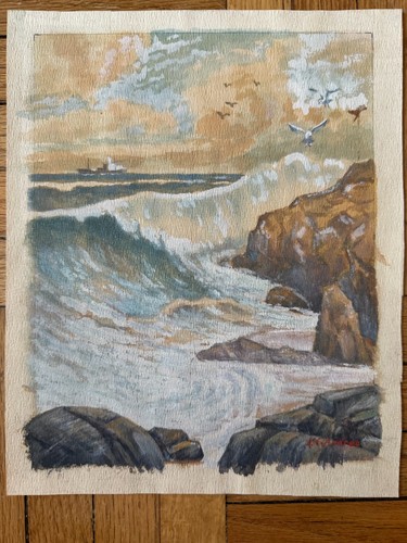 Quadro acrilico vintage metà