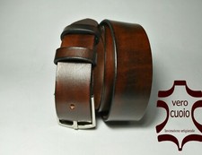 CINTURA UOMO DONNA CINTURA IN VERO CUOIO. GROPPONE DI TORO DI OTTIMA QUALITÀ