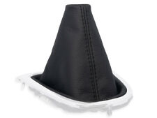 PER RENAULT CAPTUR 2013-2019 CUFFIA LEVA CAMBIO PELLE NERA 