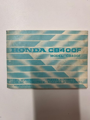 Libretto manuale honda cb400f - manuale,