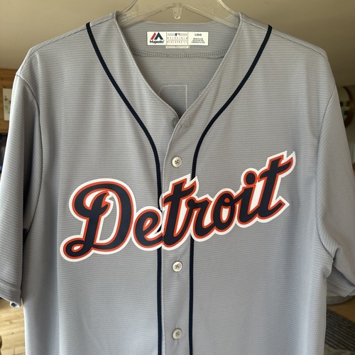 Maglia grigia majestic detroit - maglia,