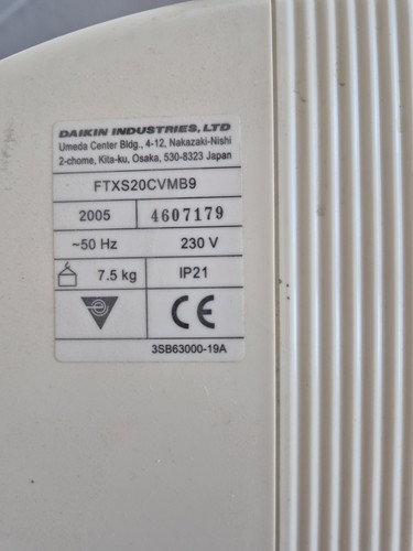 Split daikin ftxs20cvmb9 - ftxs20cvmb9, (7000