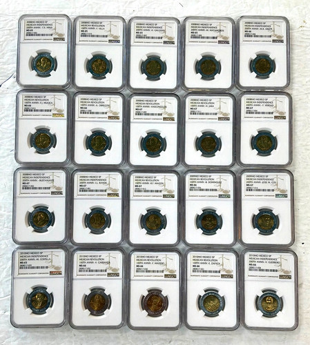 Messico pesos completo 20 - messico,