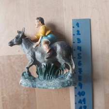 Pastore bambino su asinello
