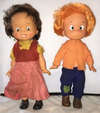 FAMOSA Heidi e Peter. Spain. Bambola Pupazzo personaggi Cartoni Animati. Vintage