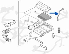 TUBO FLESSIBILE FILTRO ARIA FIAT 500 ABARTH MY2012 ORIGINALE 55219051