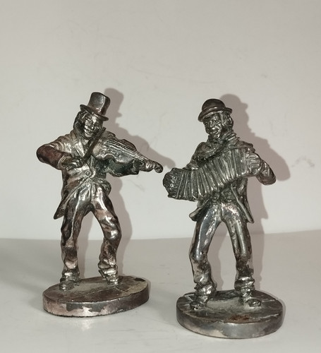Pewter figures violinist - 2,