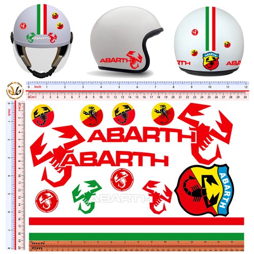 Adesivi casco abarth stiscia