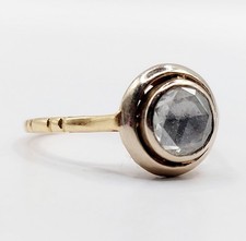 Anello solitario antico oro