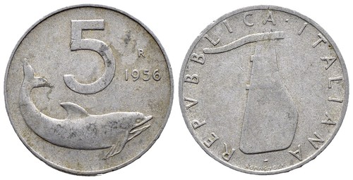Repubblica italiana 5 lire - repubblica,
