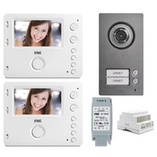 KIT VIDEOCITOFONO URMET 1722/94 BIFAMILIARE MONITOR VIVAVOCE 2FILI NEW 1722/84