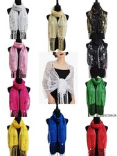 Scialle con perline glitter