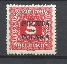 Polonia 1919 Emissione CRACOVIA D1** MNH** con gomma firmata MIKULSKI