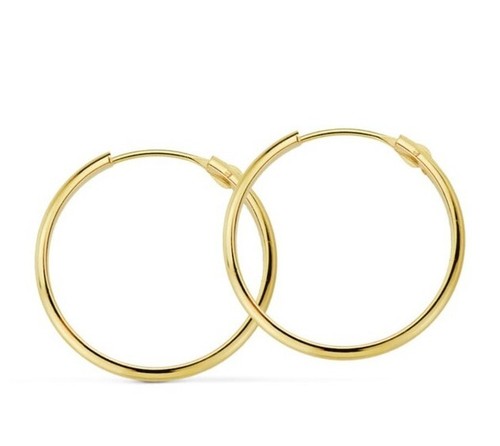 Pendientes oro 18k 750 mls - pendientes,