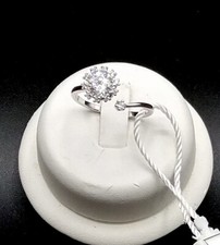 1,00 CT ANELLO SOLITARIO CONTRARIE' IN ORO BIANCO 18 KT TIT 750 E BRILLANTE