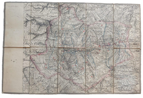 Antica carta telata militare - antica, "
