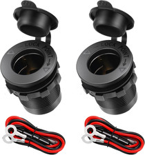 2PCS Presa Accendisigari Auto 12V / 24V DC, Adattatore Universale Impermeabile p