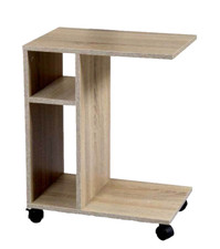 Tavolino Laterale Divano Letto Caffe Porta Pc Libreria Ruote SCRIVANIA ROVERE